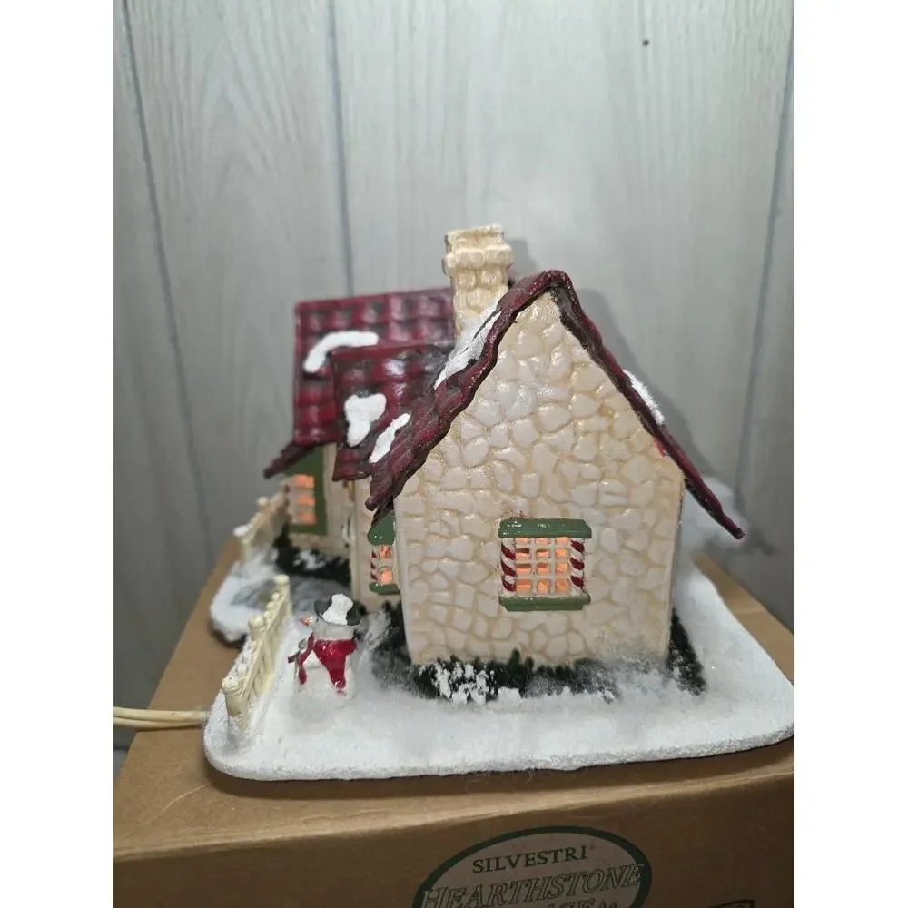 Vtg 1992 Hearthstone Candy Cottage Village House Light Up Christmas Silvestri